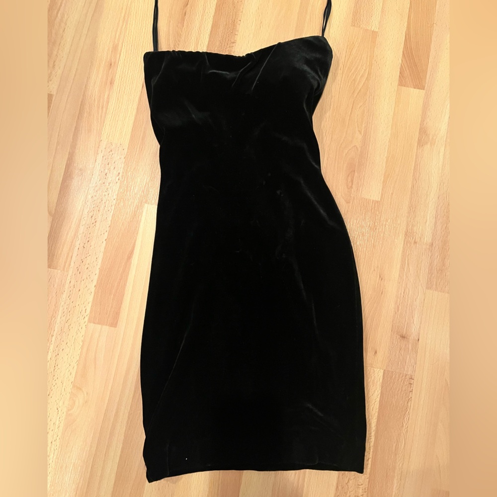 Donna Karan vintage stretch velour tube dress 6